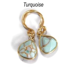 Turquoise Gemstone Briolette Earrings